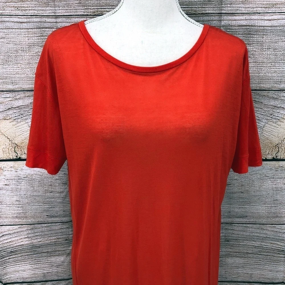 By Malene Birger Red Swim Coverup with Relaxed Silhouette